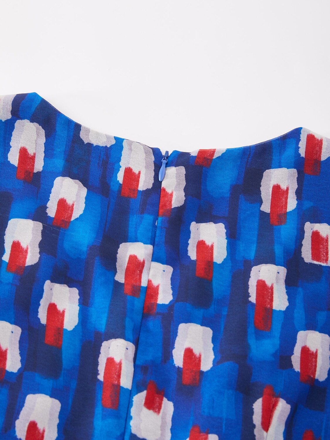 Geometric Color-Block Chiffon Maxi Dress