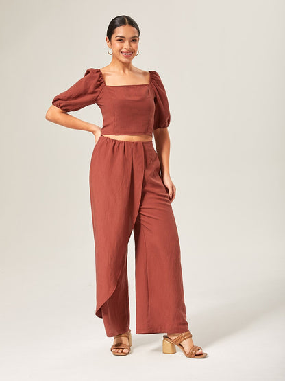 Lyocell-Blend Smocked Blouse