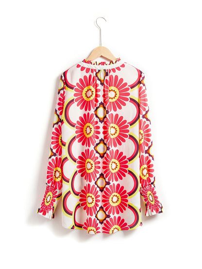 Satin Floral Print Shirt