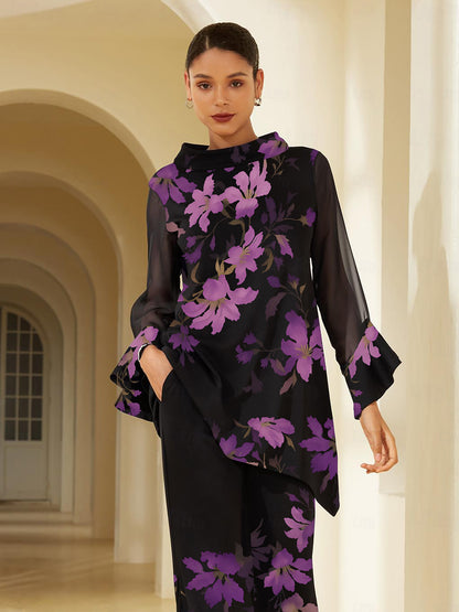 Chiffon Modal Slim Fit Sheer Lightweight Breathable Blouse