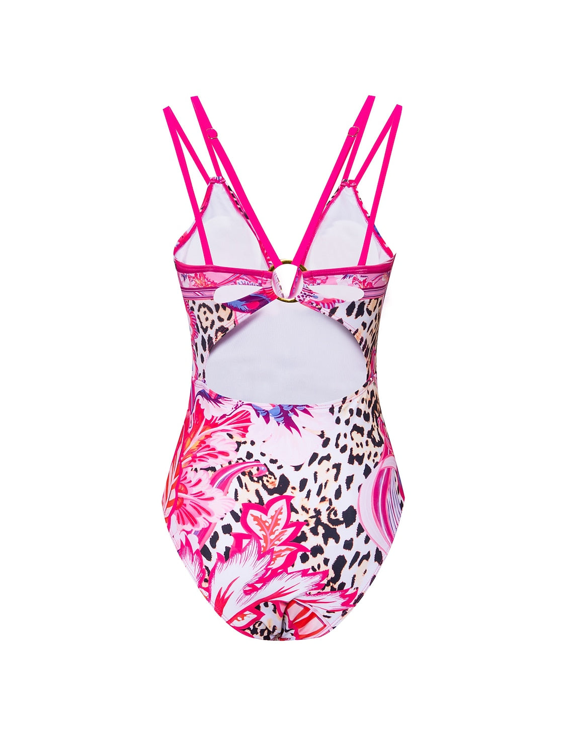 Leopard Print Triangle One-piece Swimsuit