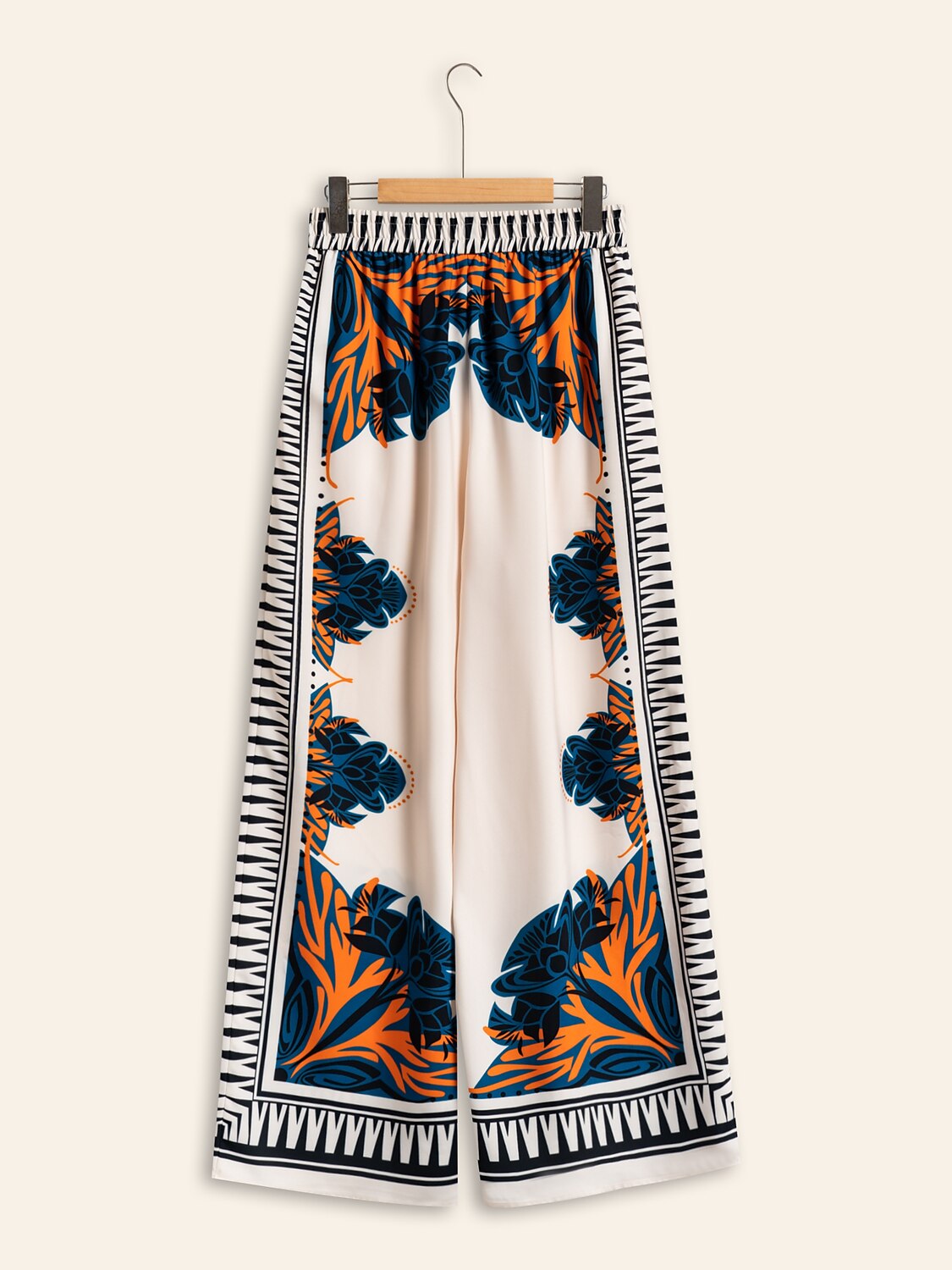 Pants Satin Wide Leg Maxi Loose Bohemian