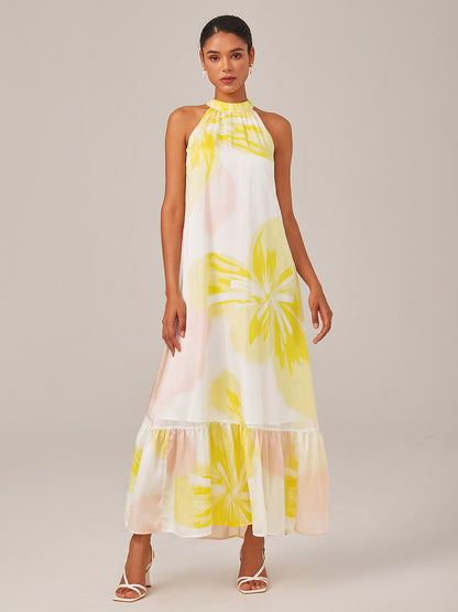 Super loose A-line halter dress