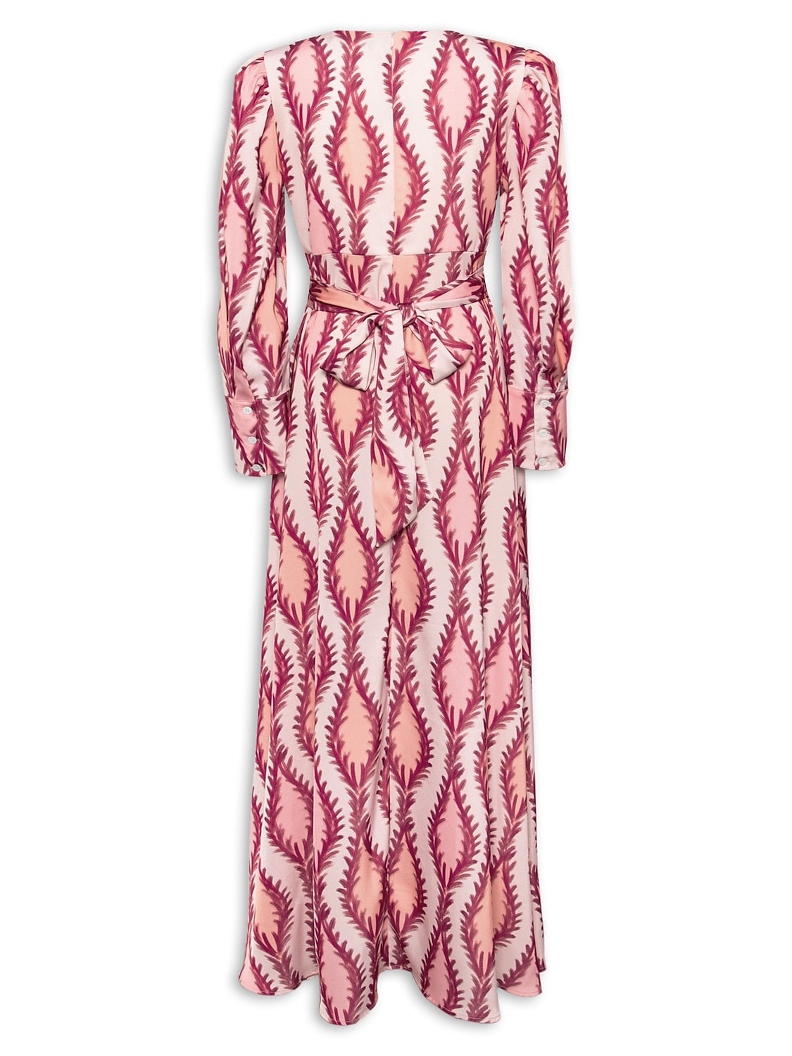 Maxi Dress White Satin Floral Print