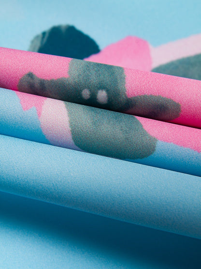 Satin Print Halter Backless Maxi Dress