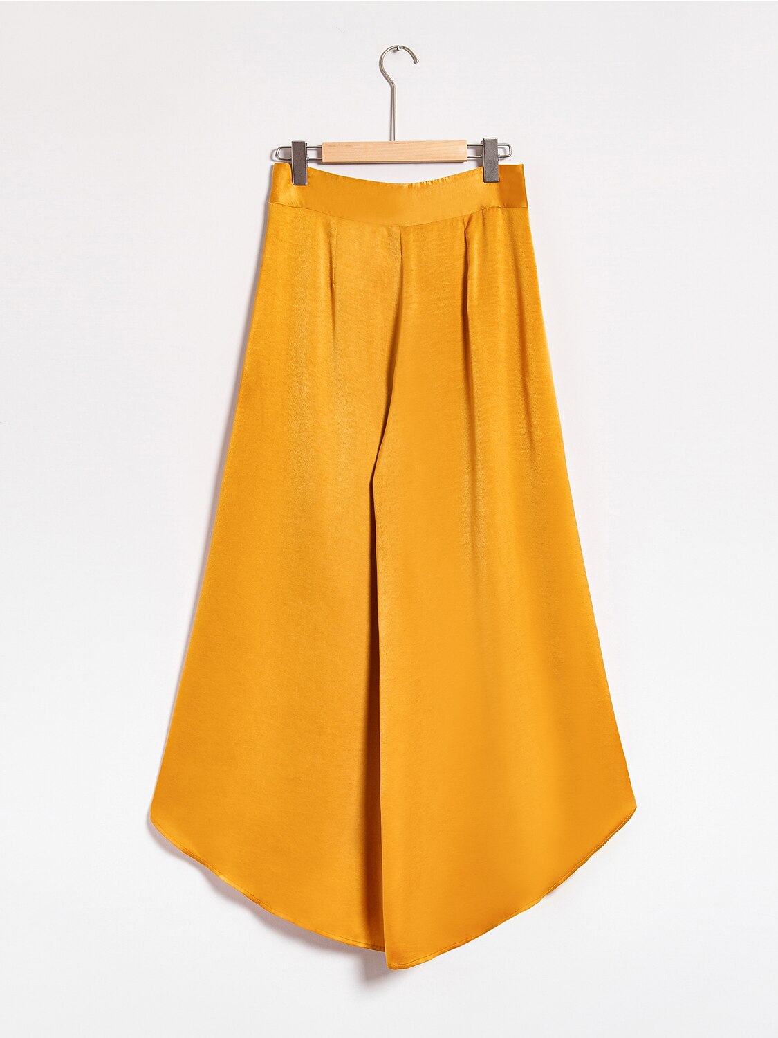 Satin Swing Ruffle Pants