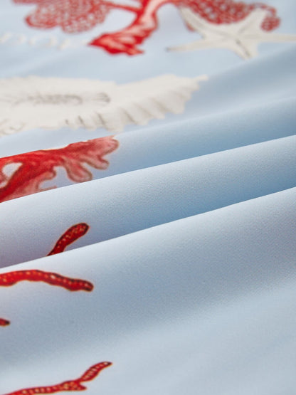 Red Ocean-Themed Cami Dress