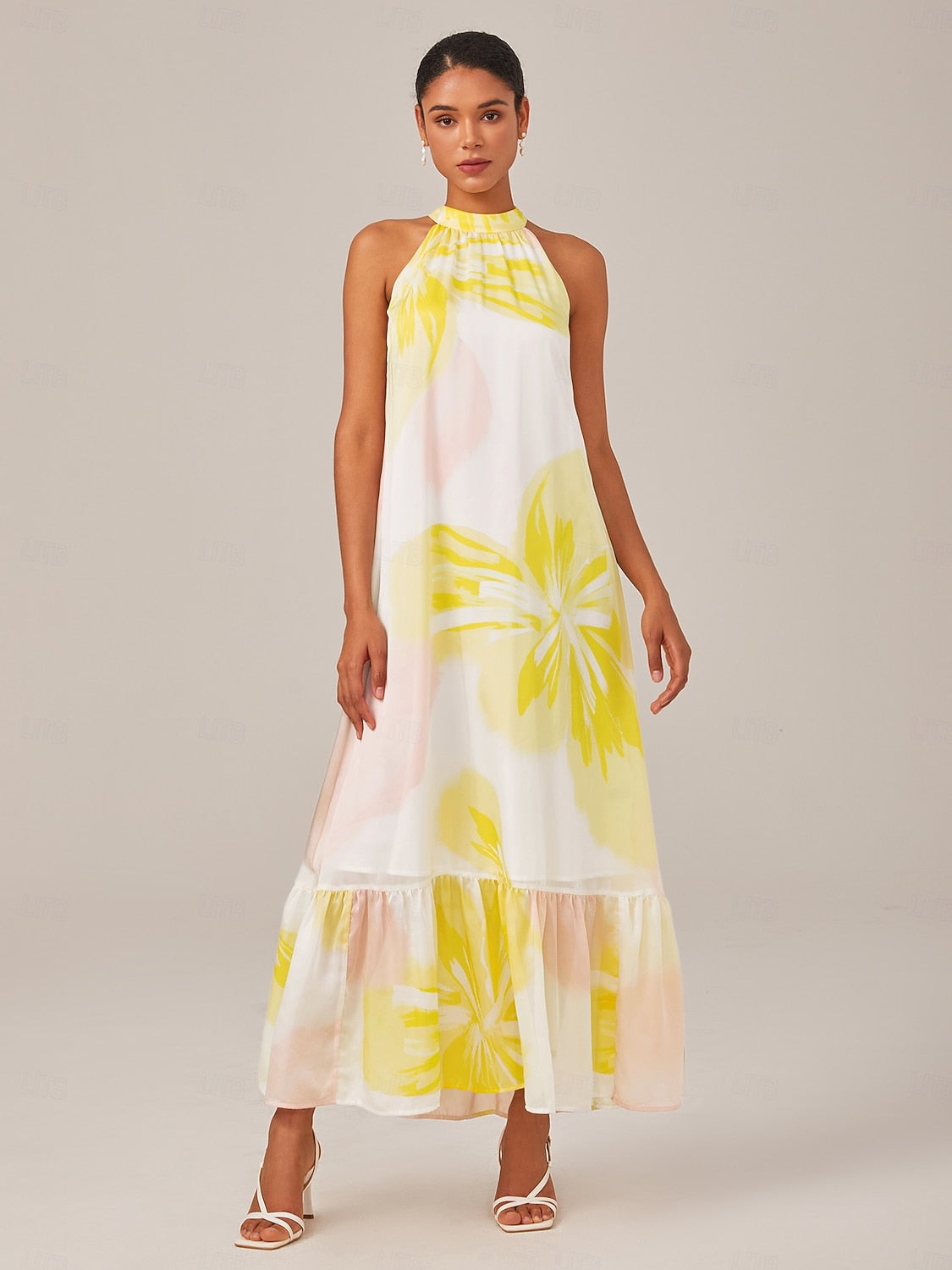 Super loose A-line halter dress