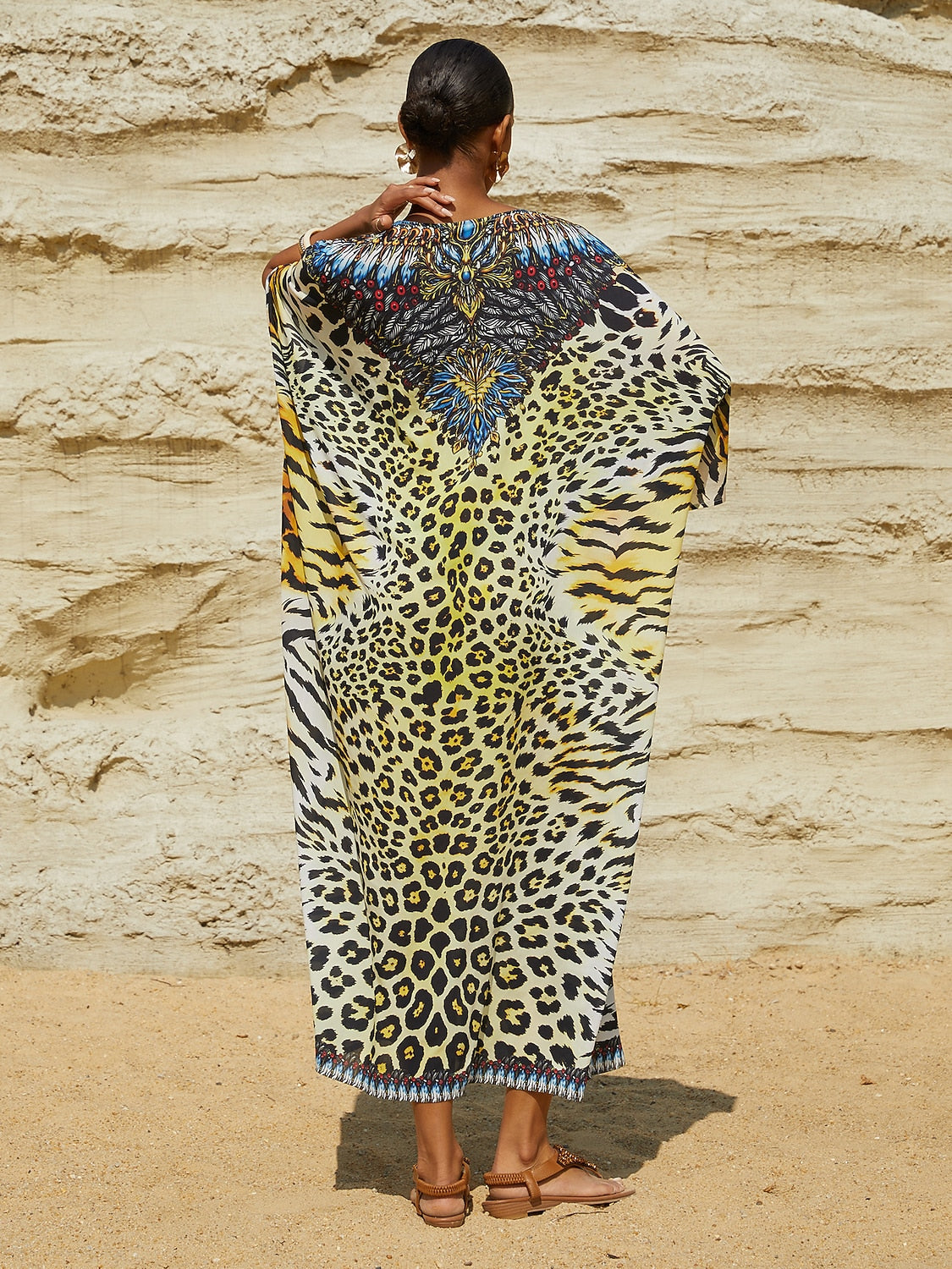 Lady Lionheart Flowy Chiffon Kaftan