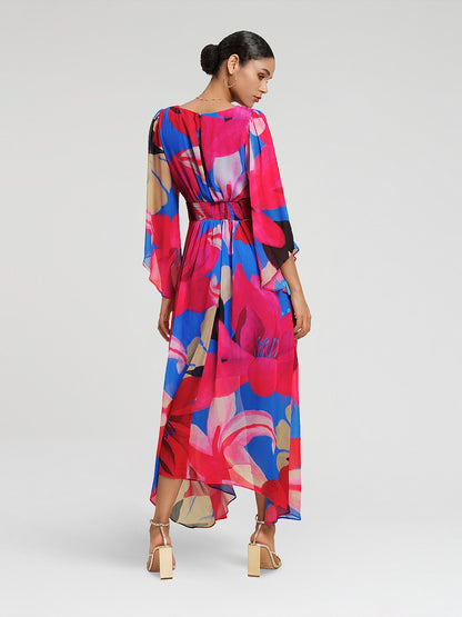 Chiffon Floral Maxi Dress