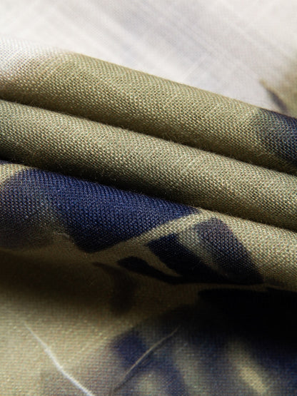 Linen-Like Tie-dye Print Vacation Style Sleeveless Maxi Dress