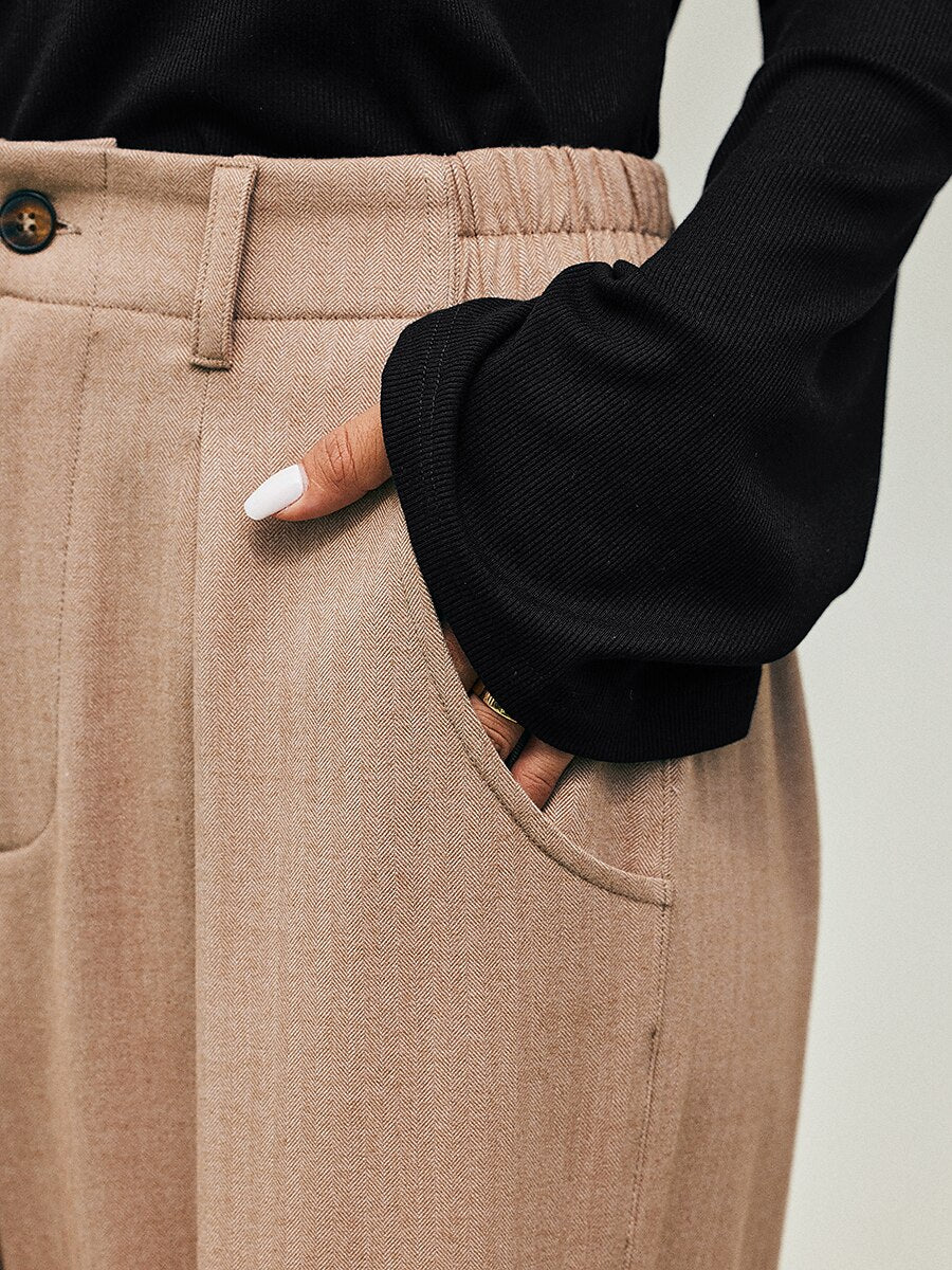 High Waist Wide Leg Dress Pants