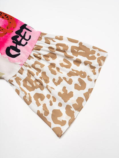 Satin Leopard Print Button Up Maxi Dress