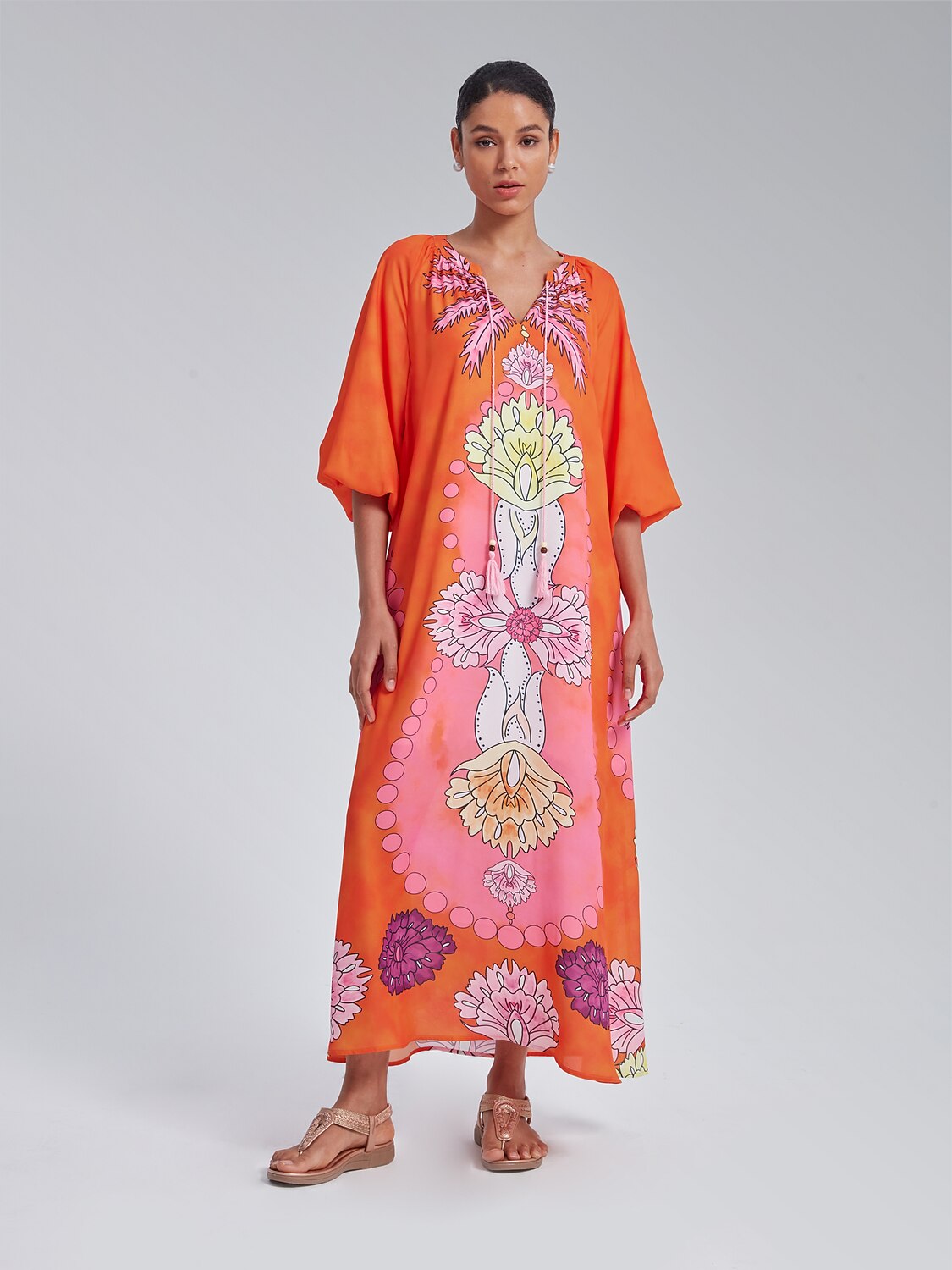 Bohemian Vacation Floral Print Dress