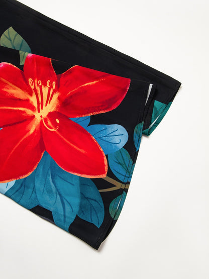 Satin Floral Print Camisole Jumpsuit