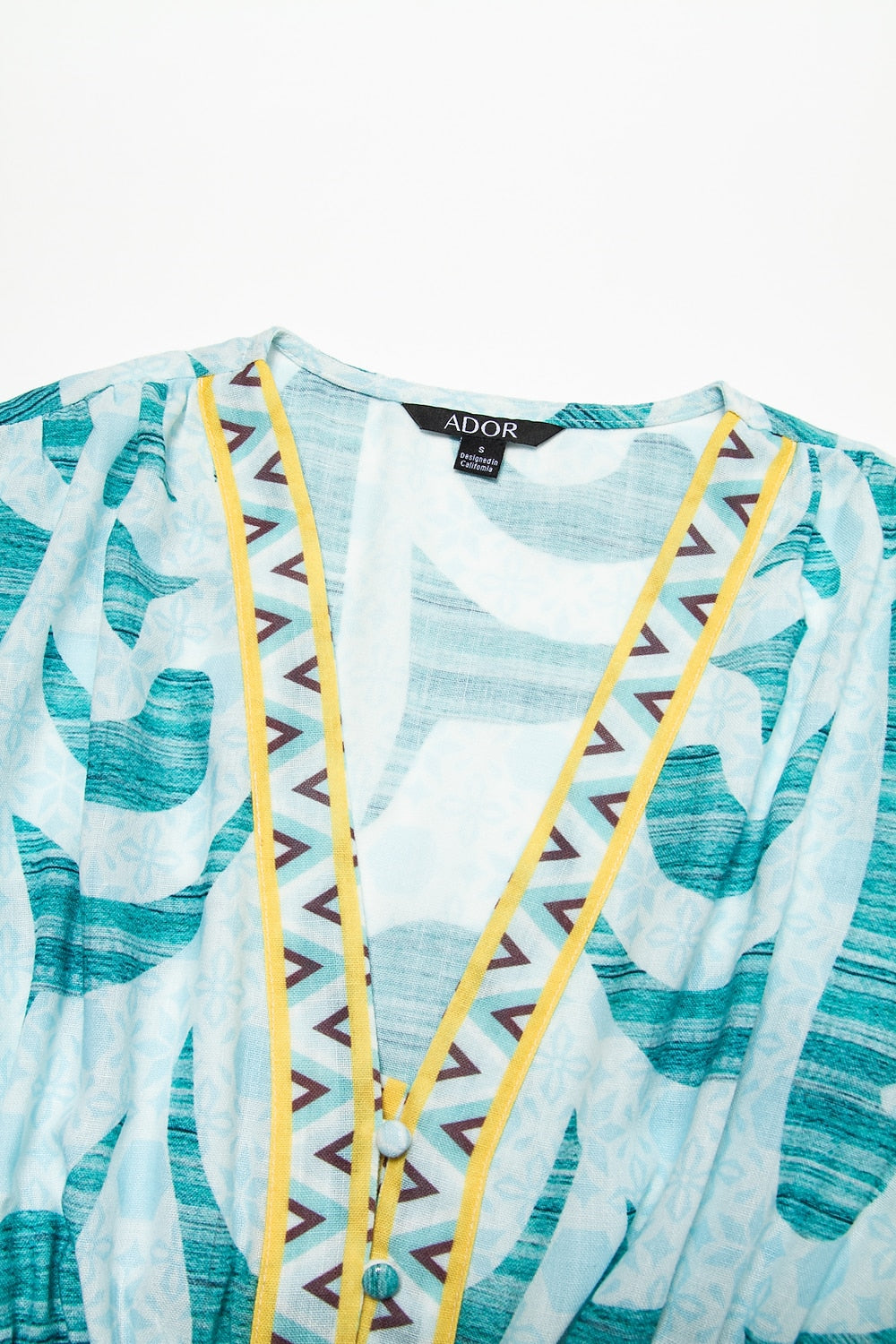 Puff Sleeve V Neck Maxi Dress