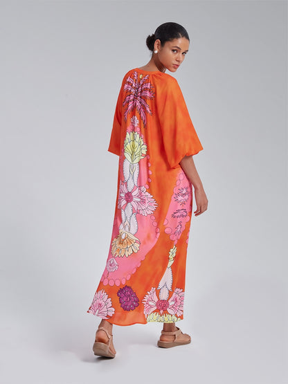 Bohemian Vacation Floral Print Dress