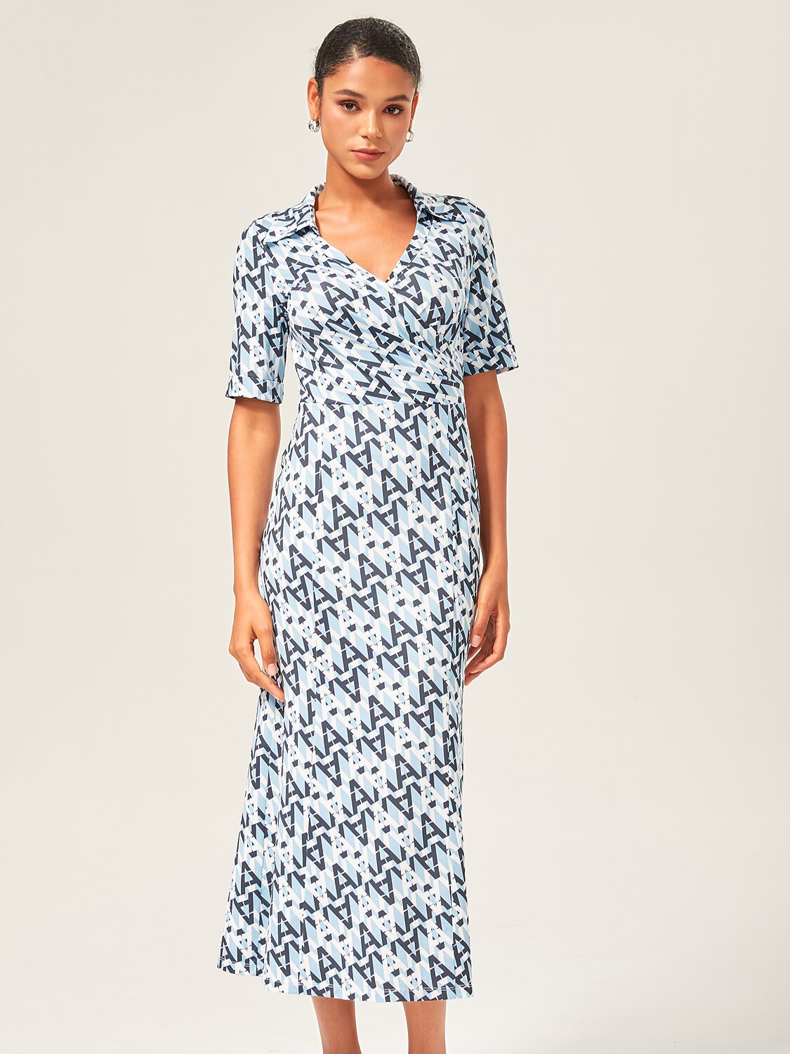 Stretch Waist-Cinching Mermaid Midi Satin Dress