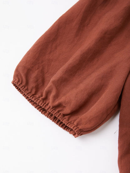 Lyocell-Blend Smocked Blouse