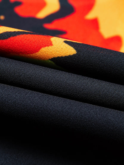 Pants Chiffon Floral Print Elasticated Waistband