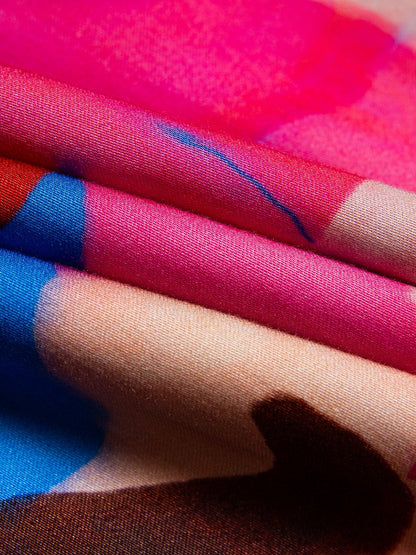 Tencel Floral Print Halter Maxi Dress