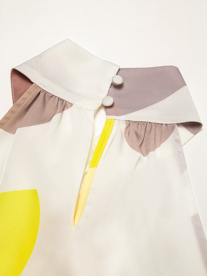 Satin Floral Halter Top