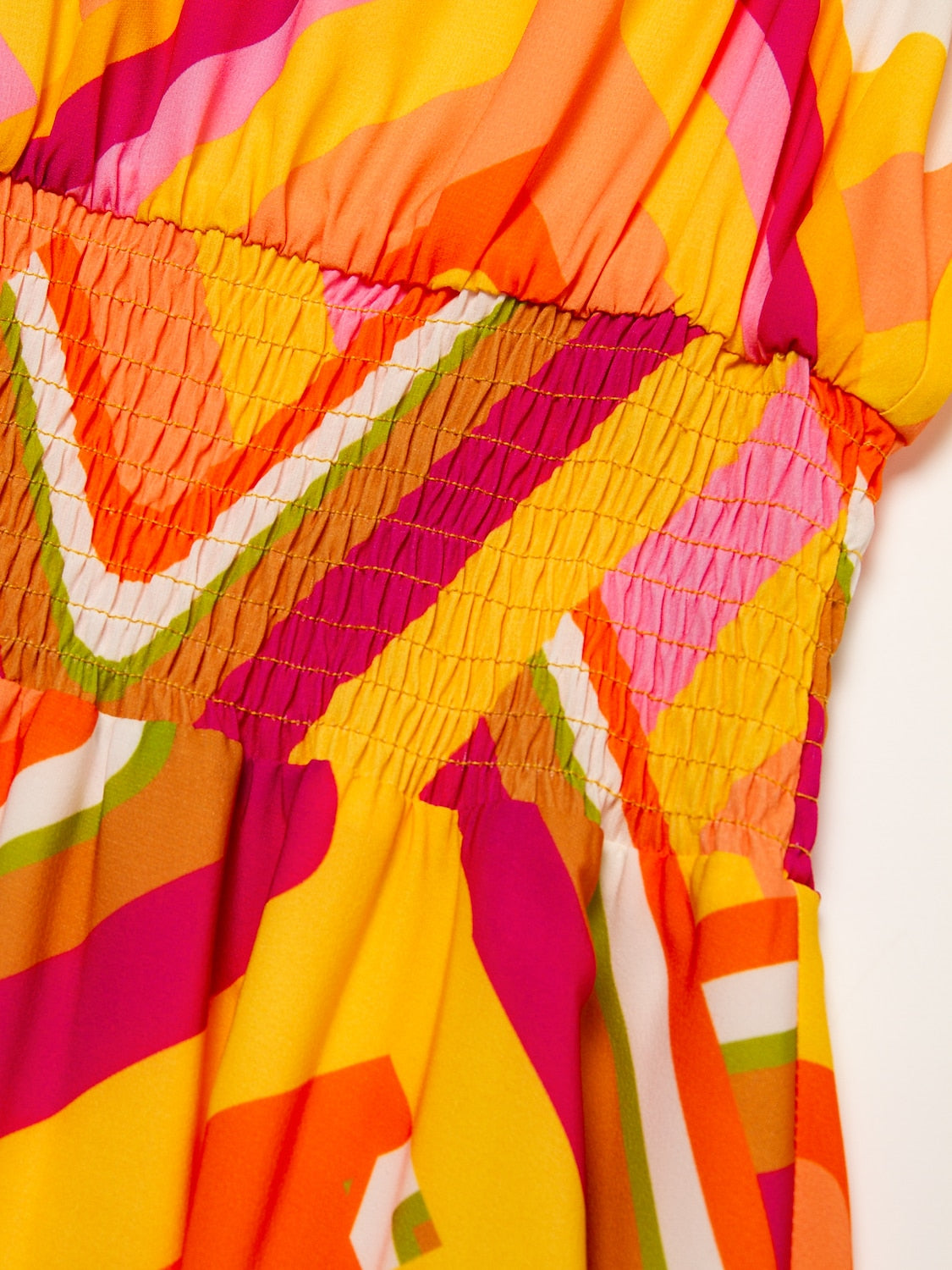 Chiffon Geometric Maxi Dress