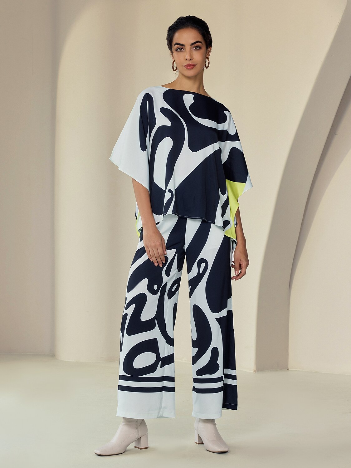 Black Satin Wide Leg Neutral Casual Pants