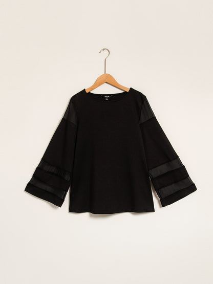 Style Chiffon Blouse Modal Illusion Pure Color Loose
