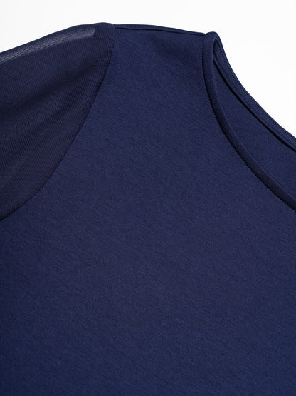 Modal Patch Flare Cuff Knit Blouse