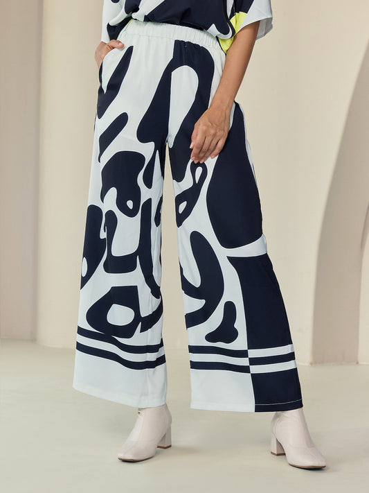 Black Satin Wide Leg Neutral Casual Pants