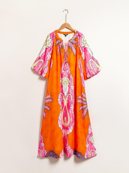 Chiffon Plant String Maxi Dress