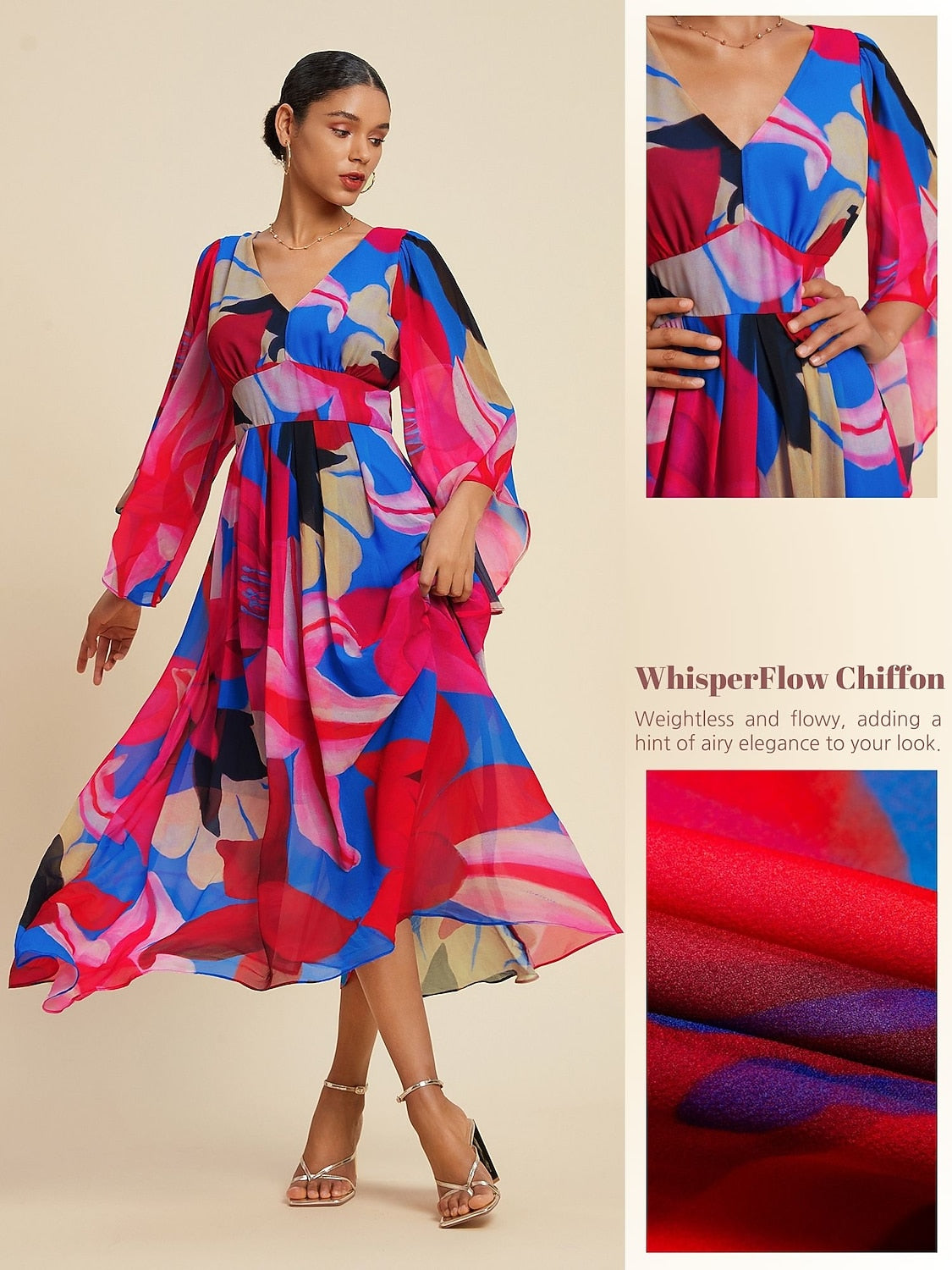 Chiffon Floral Maxi Dress