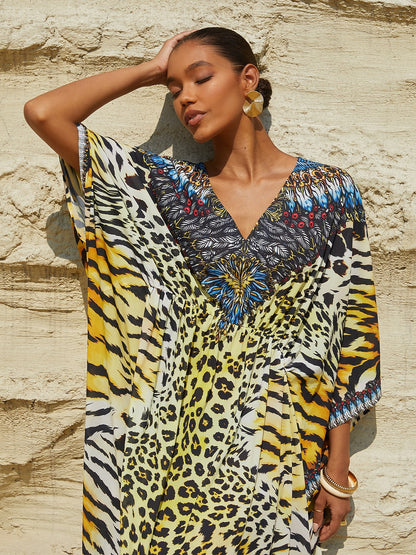 Lady Lionheart Flowy Chiffon Kaftan