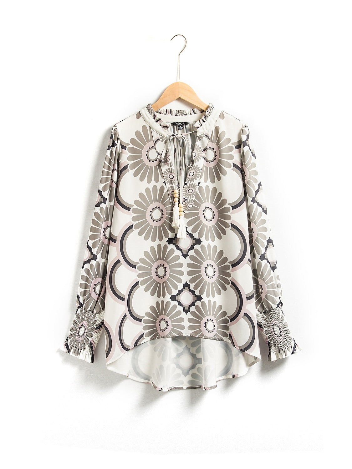 Satin Floral Print Blouse