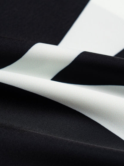 Black Satin Wide Leg Neutral Casual Pants