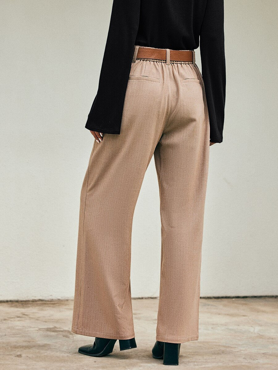 High Waist Wide Leg Dress Pants