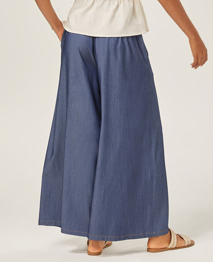 Daily Casual Tencel Denim Wide-Leg Pants