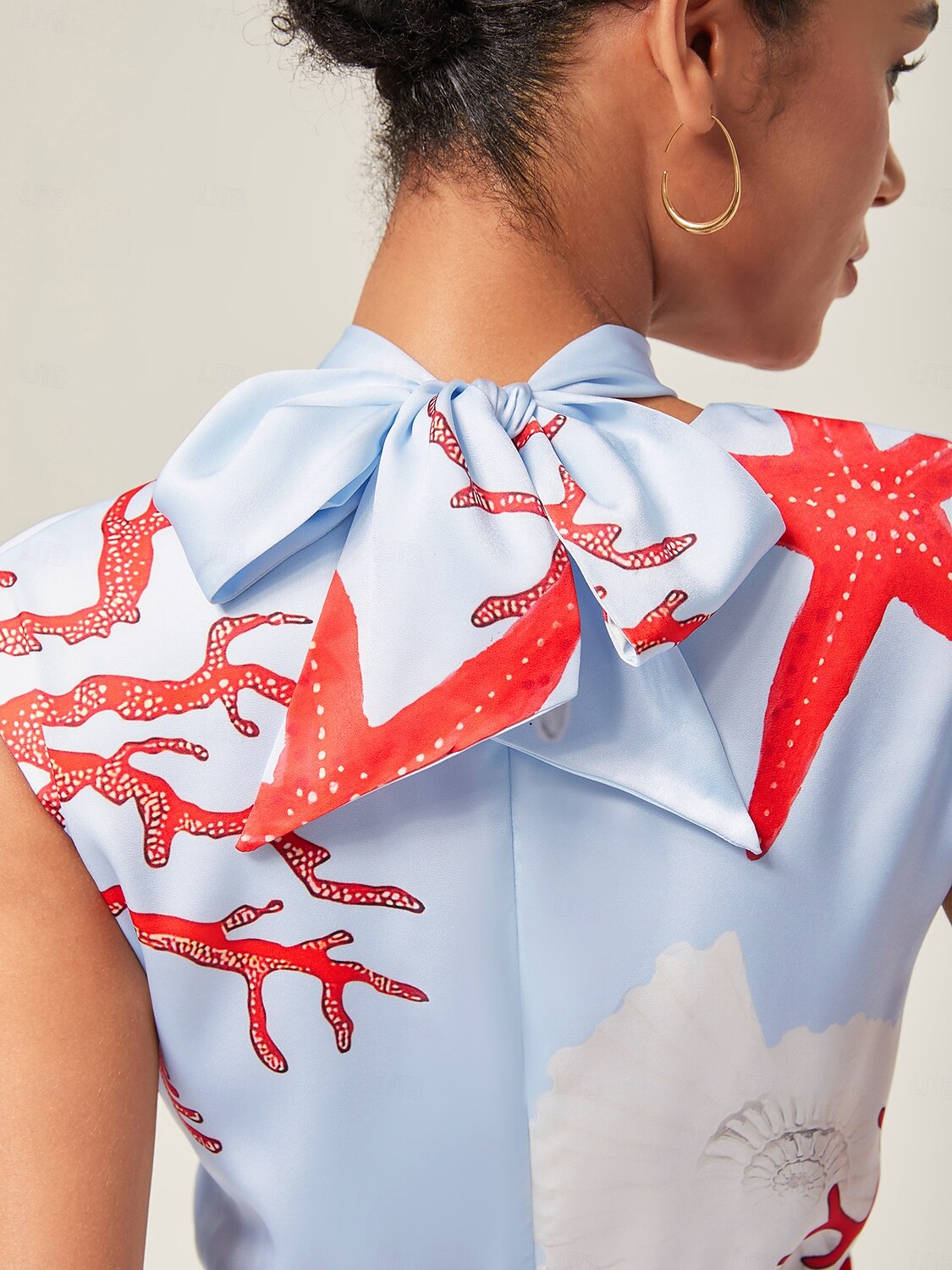 Elegant Ocean Tie Maxi Dress