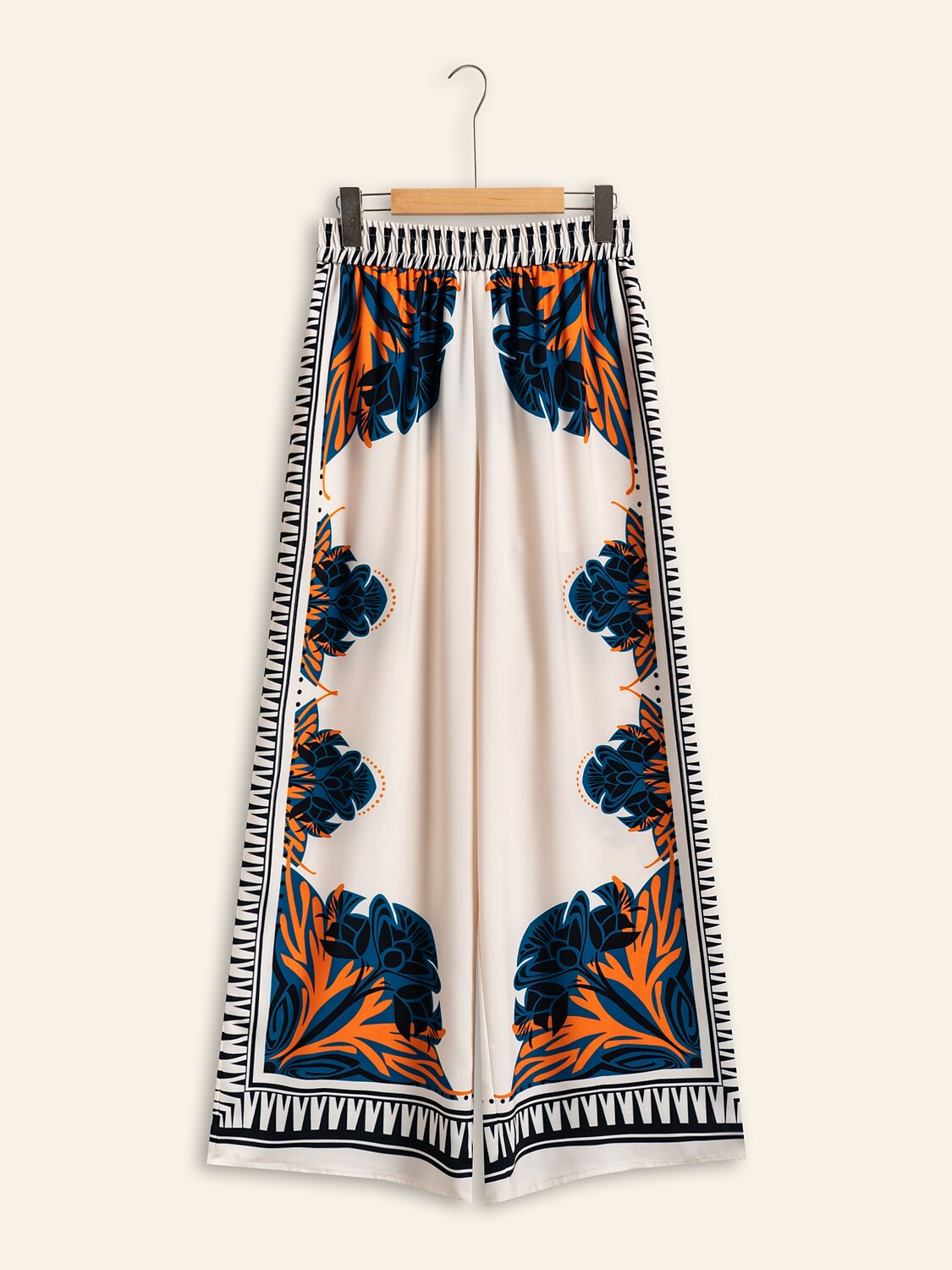 Pants Satin Wide Leg Maxi Loose Bohemian