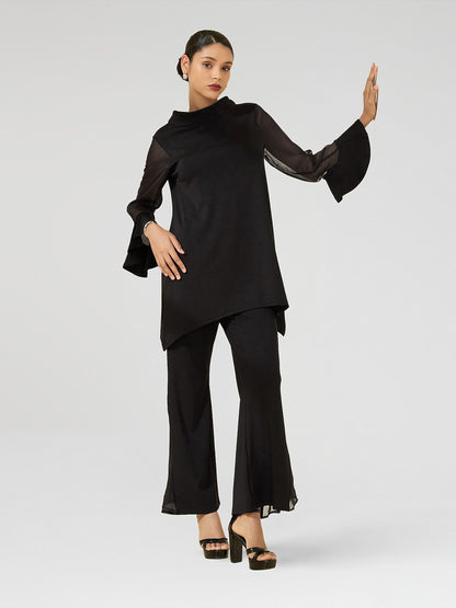Chiffon Modal Slim Fit Sheer Lightweight Breathable Blouse