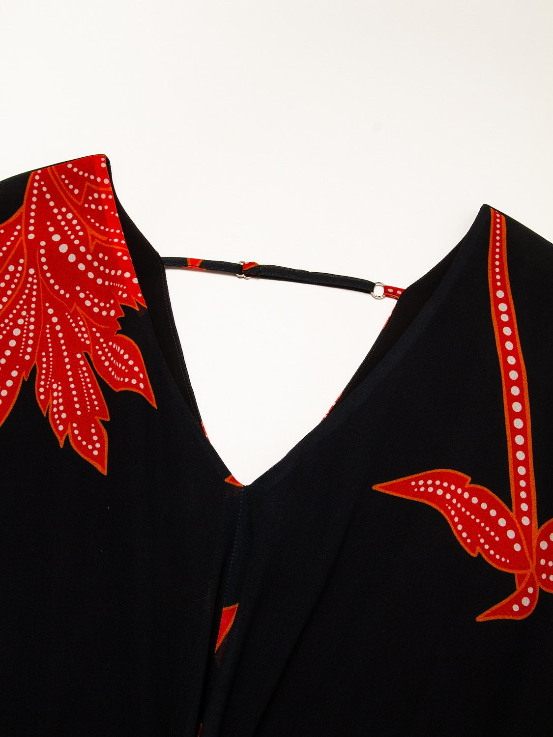 Print Dress Maxi Dress Black Flower/Plants Printing