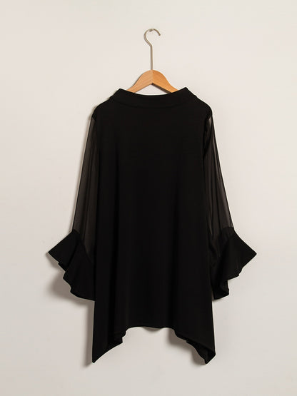 Chiffon Modal Slim Fit Sheer Lightweight Breathable Blouse