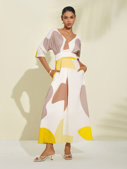 Print Maxi Dress Flower/Floral Pocket Dresses