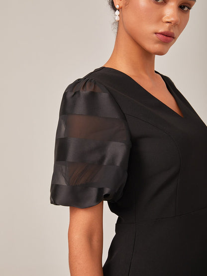 Waist-Cinching Elegant Black Maxi Dress