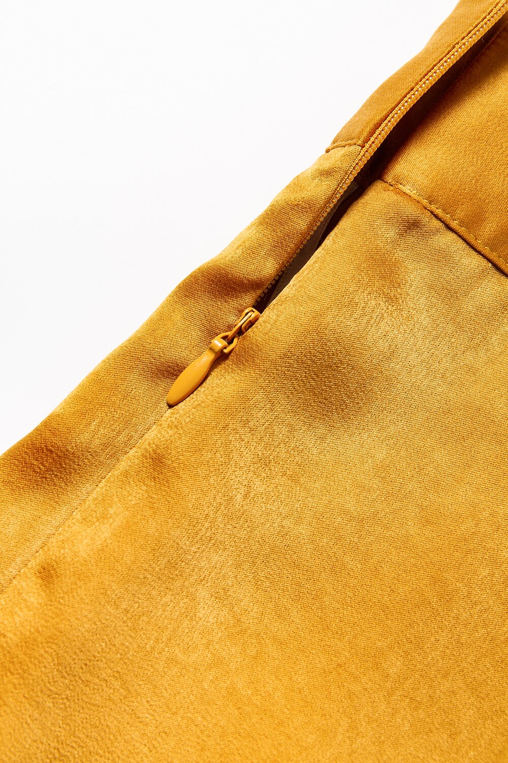 Satin Swing Ruffle Pants