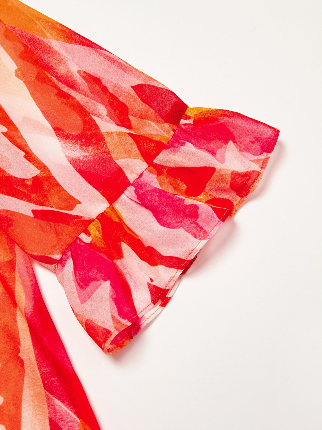 Chiffon Ethnic Print Midi Dress