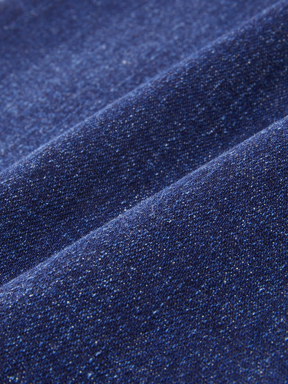 Casual Daily Solid Color Wide Leg Denim Pants