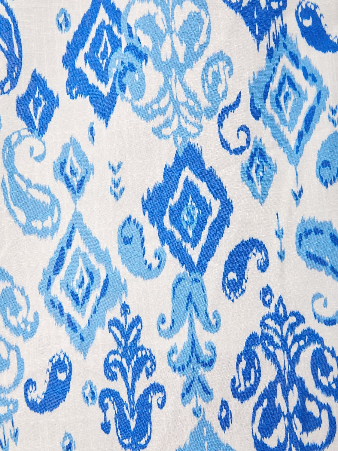 Monochrome Print Linen Look Midi Shirt Dress