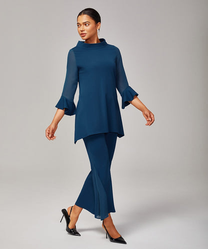 Chiffon Modal Slim Fit Sheer Lightweight Breathable Blouse